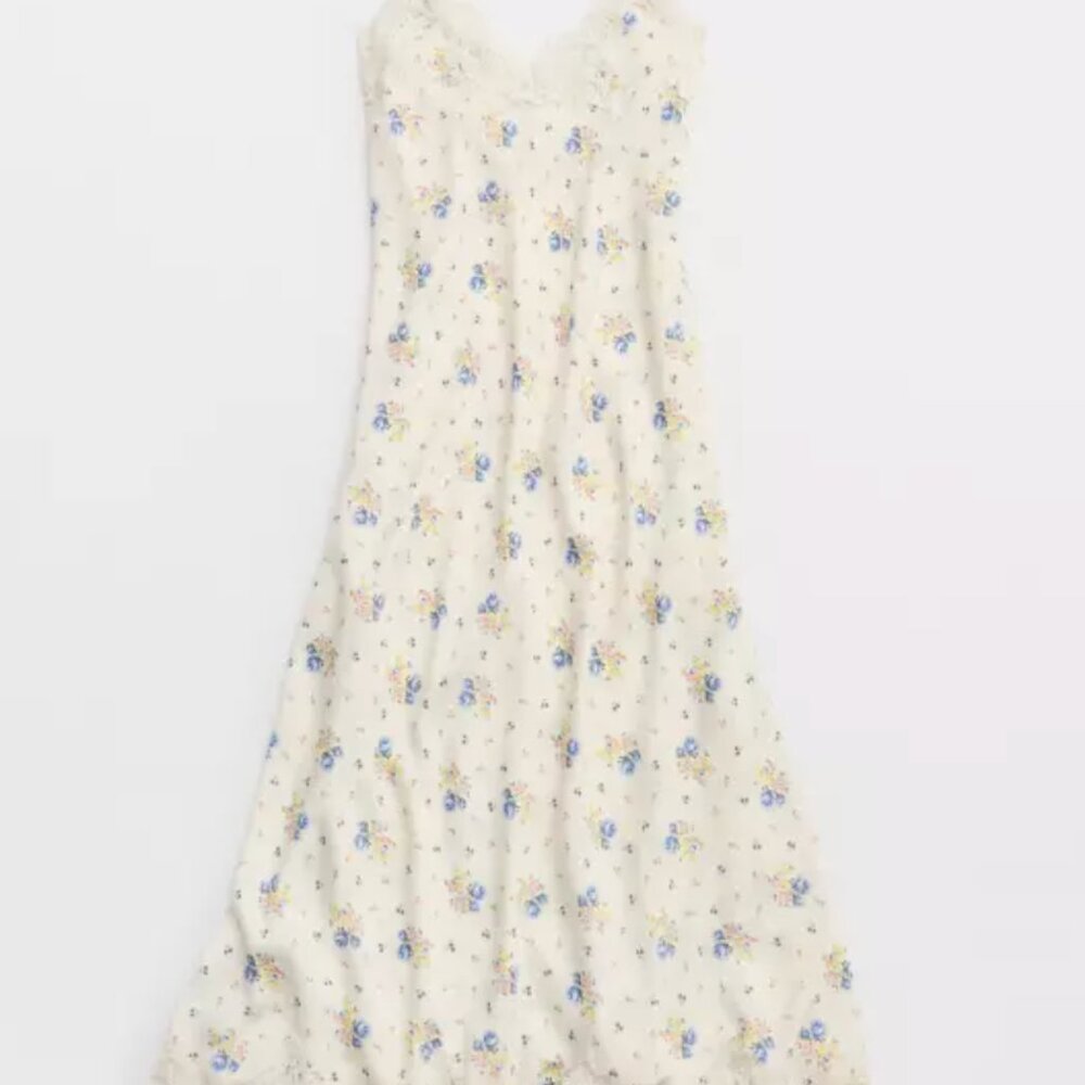 Aerie x Emily + Meritt Satin Slip Dress NWT